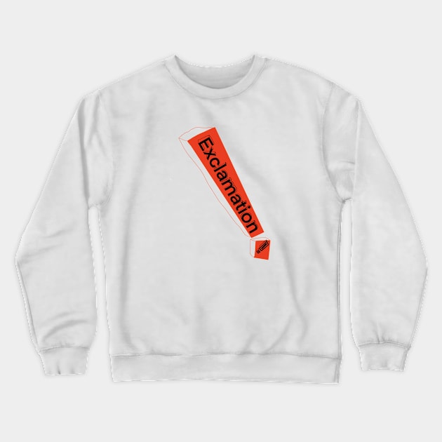 Graphic Exclamation Mark Crewneck Sweatshirt by thecolddots